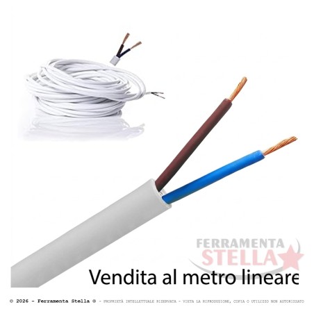 Cavo elettrico tripolare h05vv-f nero 2x1.00 | ferramentastella.it