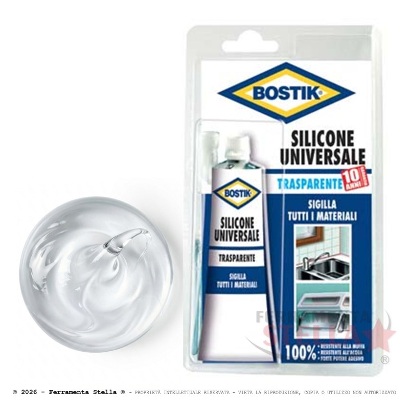 Silicone universale trasparente bostik fai da te | ferramentastella.it