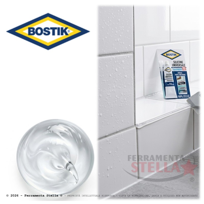 Silicone universale trasparente bostik fai da te | ferramentastella.it