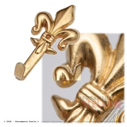Gancio Quadro Giglio Ferro Oro 47 mm - 3 Pezzi | FerramentaStella.com 2