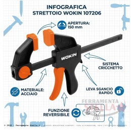 Strettoio stringente rapido reversibile mm 150 | ferramentastella.it 2
