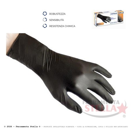 Guanti guanto nitrile monouso arancio 3d full grip ambidestri - confezione 50 pz misura l