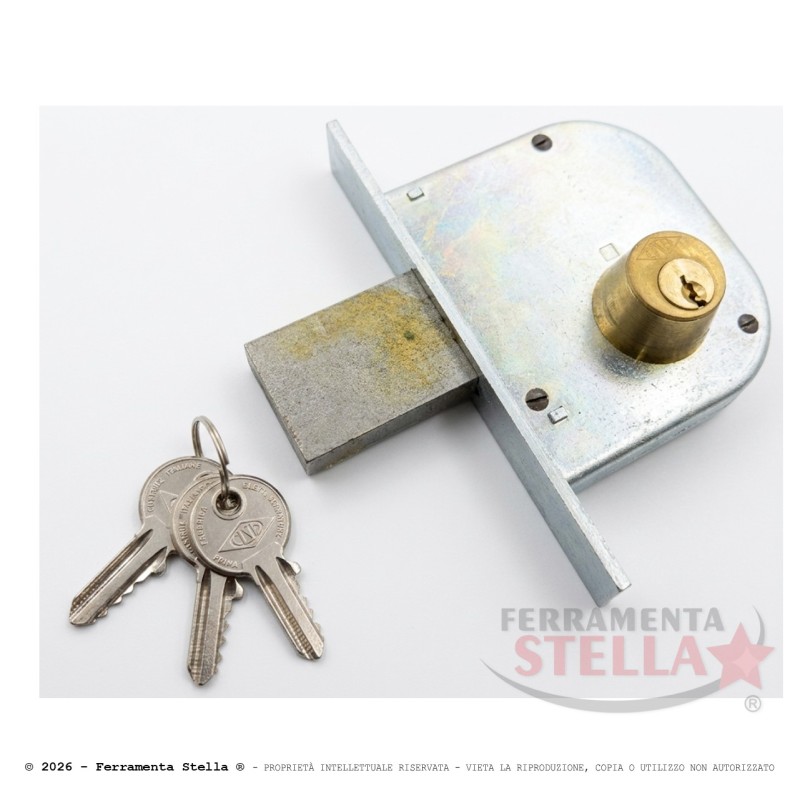 Serratura cisa porte ferro con cilindro 42010 50 | ferramentastella.it