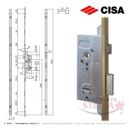 serratura doppia mappa cisa 57830 sicurezza x legno ottone | ferramentastella.it 2