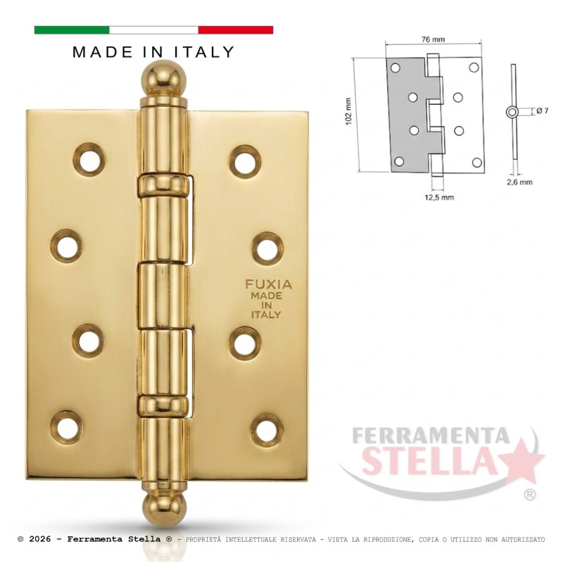 Cerniera cuscinetti a sfera ottonata SOTTOCOSTO  | ferramentastella.it