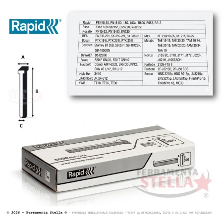 Chiodatrice Chiodi Tapezziere Rapid 5000 Pz | Ferramentastella.it