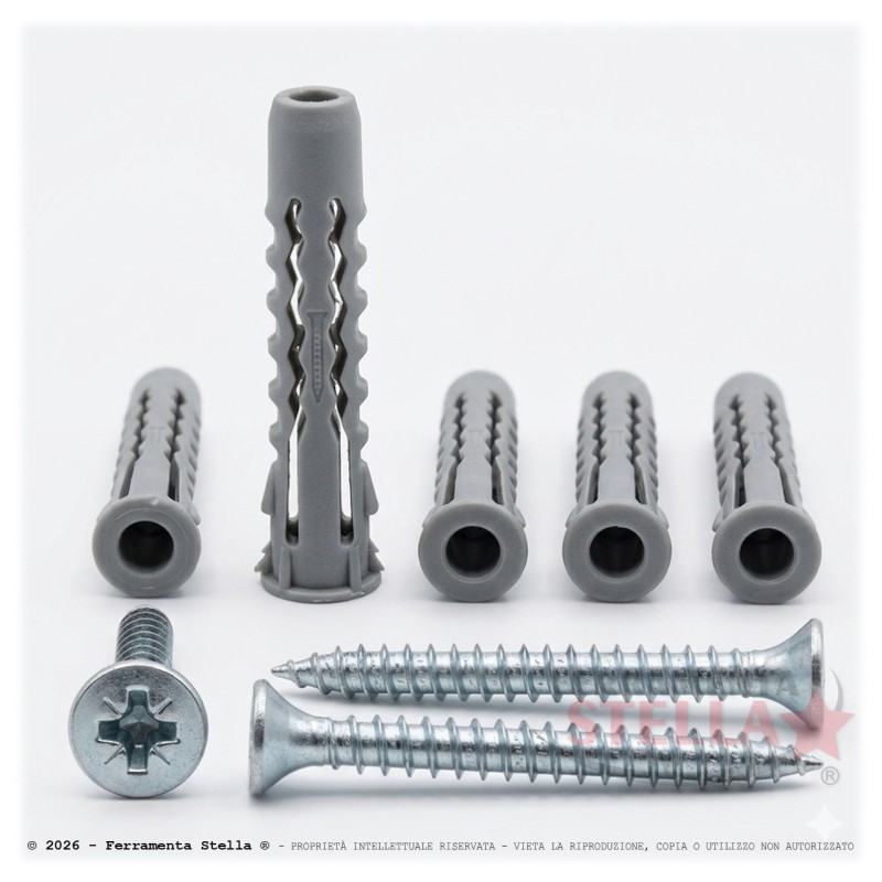 Tassello RX 8 con Vite (50 Pz) Universale | FerramentaStella.com