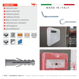 Tassello Nylon con Gancio Aperto (10 Pz) | Ferramenta Stella.com 2
