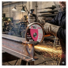 Disco abrasivo da taglio piatto T41 AbraBeta diametro 230 mm per lavorazioni su ferro e acciaio. 2