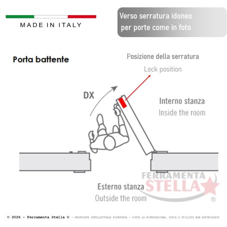 Serratura infilare con scivolo iseo art 762 | ferramentastella.it