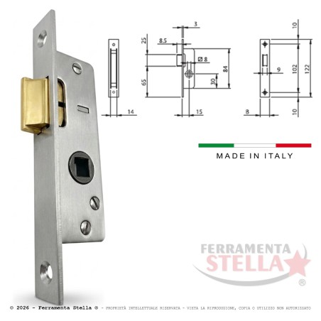 Serratura infilare con scivolo iseo art 762 | ferramentastella.it