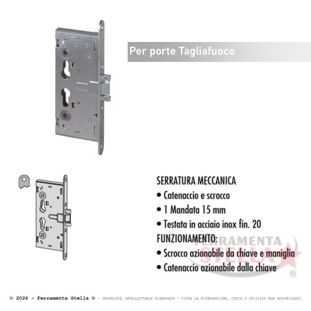 Serratura porte antipanico tagliafuoco ambidestra  | ferramentastella.it