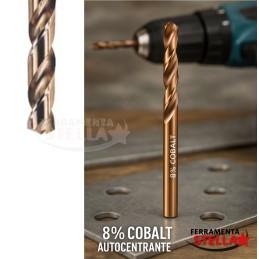 PUNTE PUNTA TRAPANO HSS A COBALTO 8% PER ACCIAIO INOX FERRO METALLO GHISA LEGHE ÿ 4 MM 2