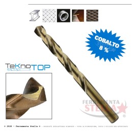 PUNTE PUNTA TRAPANO HSS A COBALTO 8% PER ACCIAIO INOX FERRO METALLO GHISA LEGHE ÿ 4\,5 MM 2