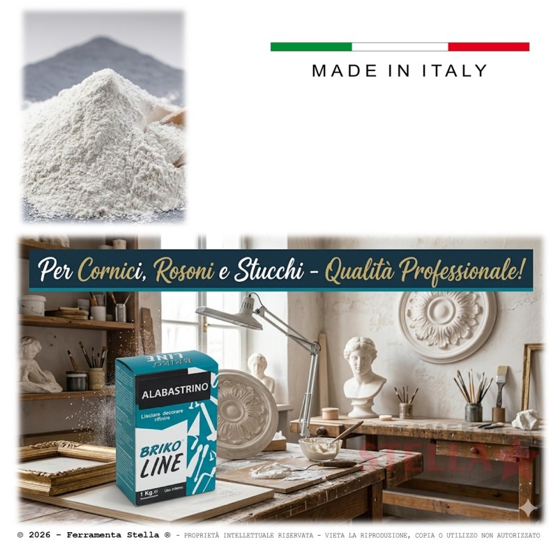Gesso alabastrino in polvere stampo bianco | Ferramentastella.com