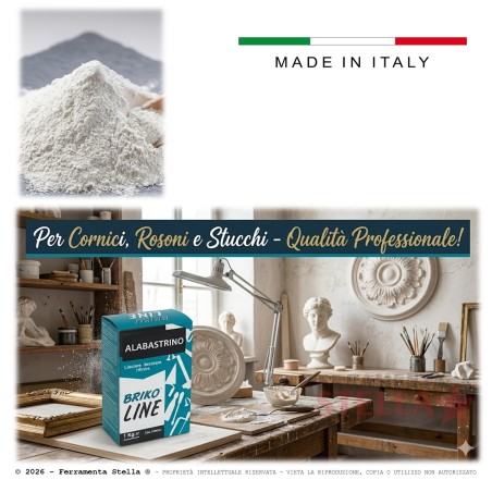 Gesso alabastrino in polvere stampo bianco | Ferramentastella.com