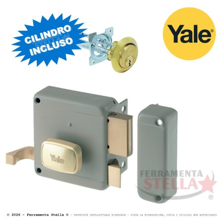 Serratura Yale Pomolo 620 Porta Portoncino Ingresso Legno