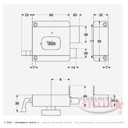 SERRATURA YALE POMOLO 620 PORTA PORTONCINO INGRESSO LEGNO 2