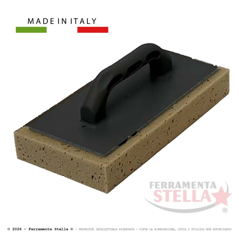 FRATTAZZO FRATTAZZI IN SPUGNA MORBIDO 13 x 29 MANICO IN PLASTICA ERGONOMICO