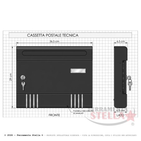 Cassetta postale acciaio posta buca lettere | ferramentastella.com