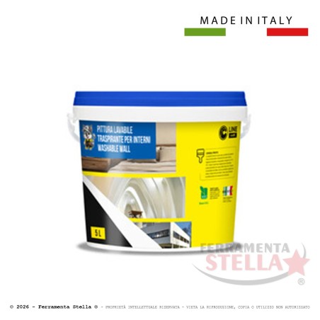 Idropittura lavabile bianca 4 lt per interni | ferramentastella.it