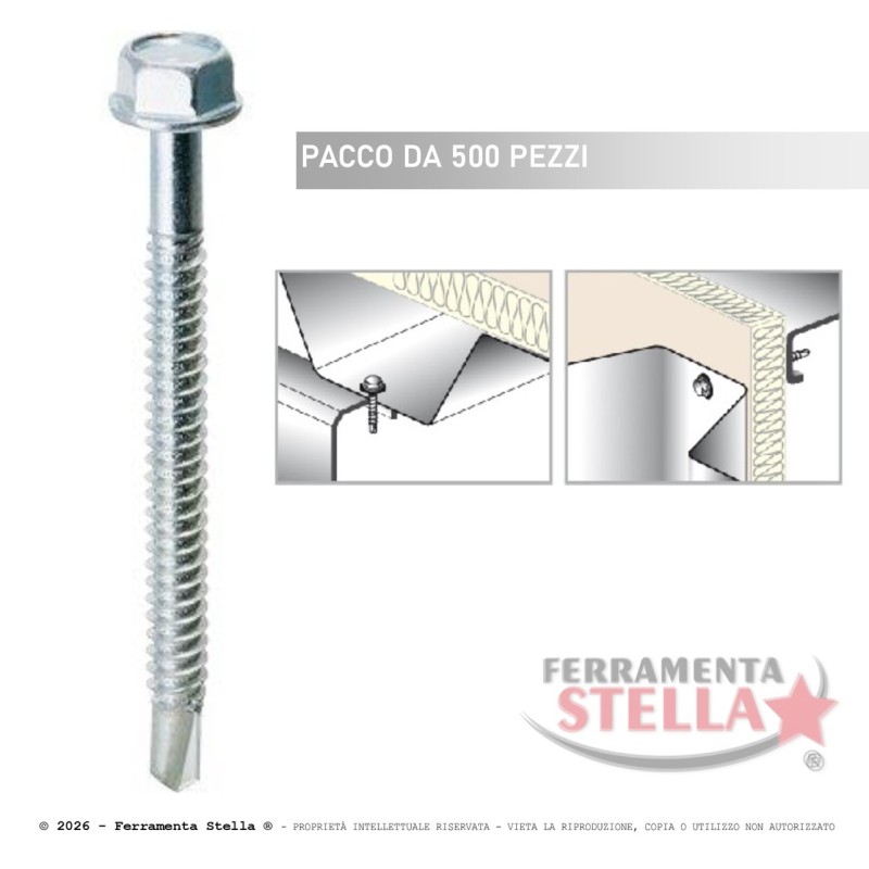 Vite autoperforante per coperture 6,3 x 25 | ferramentastella.it