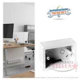 Involucro per mini canalina marlanvil 3 posti avorio | ferramentastella.it
