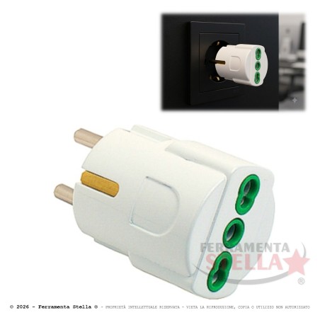 Adattatore Schuko FME – 16A – Norme CEI | ferramentastella.com