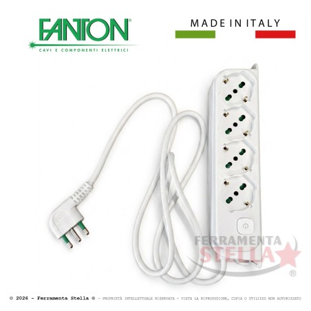 Ciabatta elettrica multipresa schuko 4 posti | ferramentastella.it