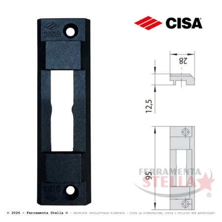 Contropiastra  nylon cisa 06287 65 per serratura | ferramentastella.it