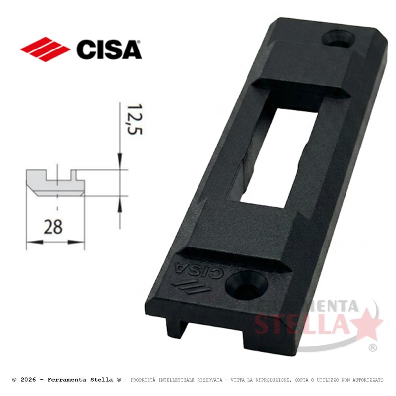 Contropiastra  nylon cisa 06287 65 per serratura | ferramentastella.it