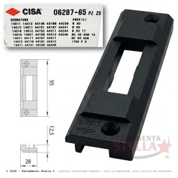 Contropiastra  nylon cisa 06287 65 per serratura | ferramentastella.it 2