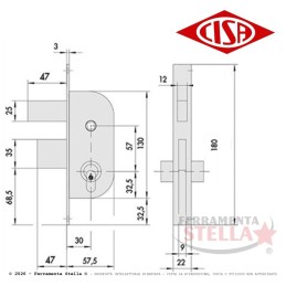 Serratura x porte ferro scivolo mandate ambidestra | ferramentastella.it 2