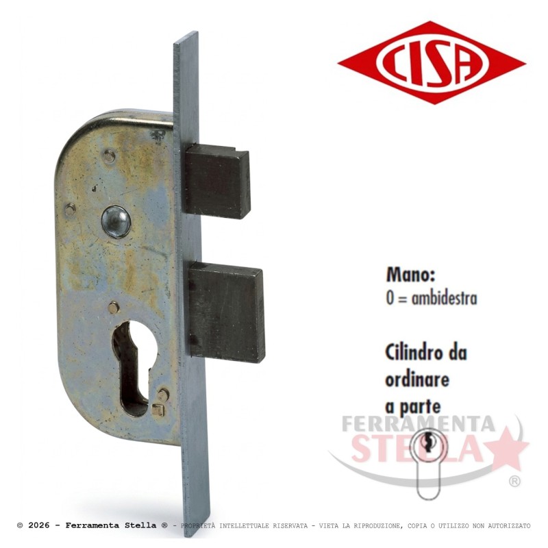 Serratura x porte ferro scivolo mandate ambidestra  | ferramentastella.it|
