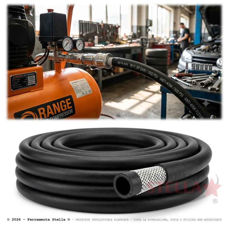 Tubo gomma x aria compressa compressore | ferramentastella.com