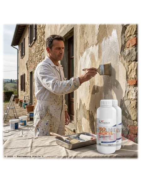 Isolante fissativo all'acqua per muro e pittura | ferramentastella.it