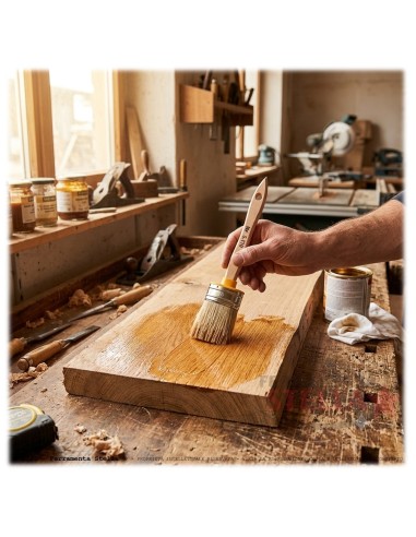 Pennello Ovalino Setola Bionda 10 Manico Legno | ferramentastella.com