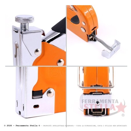 Fissatrice per graffe manuale Wokin in metallo | ferramentastella.com