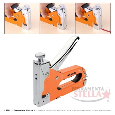 Fissatrice per graffe manuale Wokin in metallo | ferramentastella.com