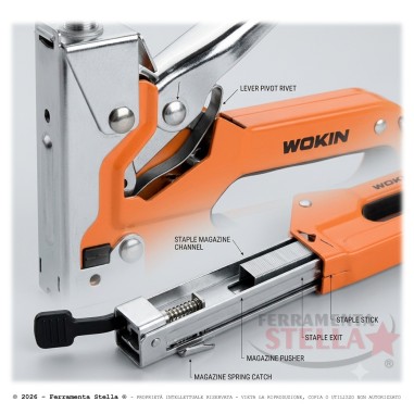 Fissatrice per graffe manuale Wokin in metallo | ferramentastella.com