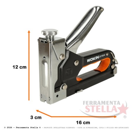 Fissatrice per graffe manuale Wokin in metallo | ferramentastella.com