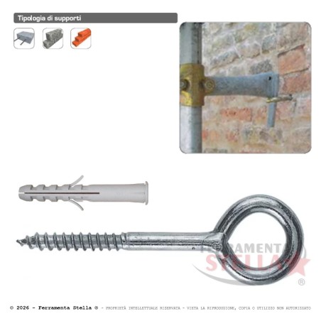 Ancorante Ponteggio Tassello 14x120 Elematic | ferramentastella.com
