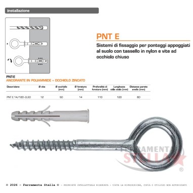 Ancorante Ponteggio Tassello 14x120 Elematic | ferramentastella.com
