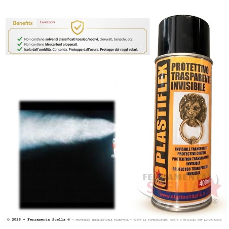 Spray vernice trasparente tipo plastivel superfici | ferramentastella