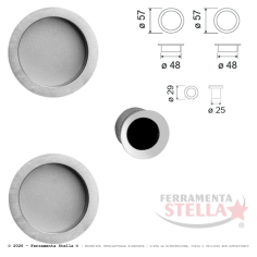 Kit cieco per porte scorrevoli cromo satinato | ferramentastella.com