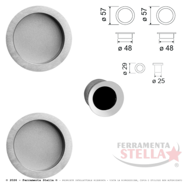 Kit cieco per porte scorrevoli cromo satinato | ferramentastella.com