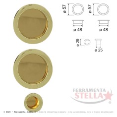 Kit cieco per porte scorrevoli oro lucido | ferramentastella.com