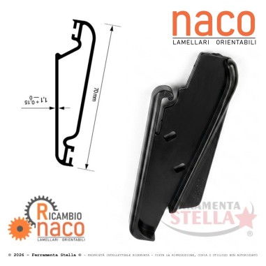 Ricambio clips porta lamelle Perla comandi naco | ferramentastella.it