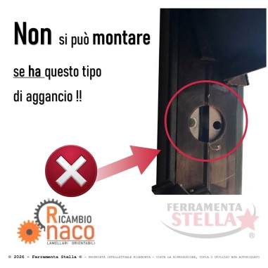 Ricambio clips porta lamelle Perla comandi naco | ferramentastella.it