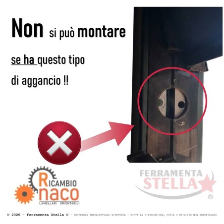 Ricambio clips porta lamelle Perla comandi naco | ferramentastella.it